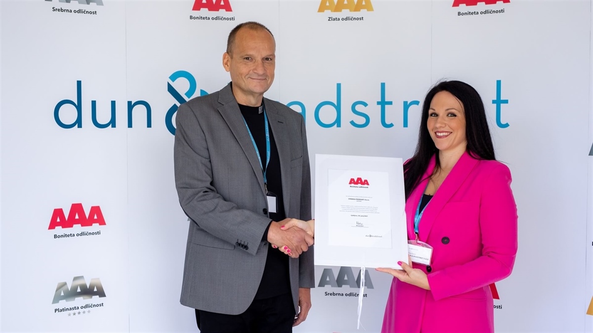 Stroka produkt, d.o.o., again receives the highest AAA credit rating